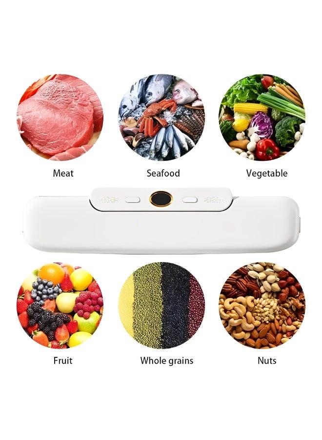 Beauenty Vacuum Sealer for Food ,Automatic Sealer Machine with 10 Vacuum Bags,Food Vacuum Air Sealing System for Food Preservation Storage Saver,Dry & Moist Food Modes（British Standard Plug） - Image 4