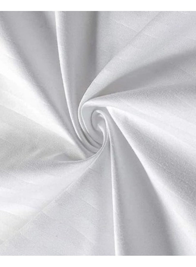 أميريكان لينين مجموعة من وسادتين أبيضتين مخططتين بجودة فندقية | ٤٦ × ٧٠ سم، وزن كل وسادة ٧٠٠ غرام | حشوة دقيقة ٧٥ غرام لكل متر مربع | وسائد لدعم الظهر والرقبة والكتفين | ألياف دقيقة ناعمة ورقيقة - Image 4