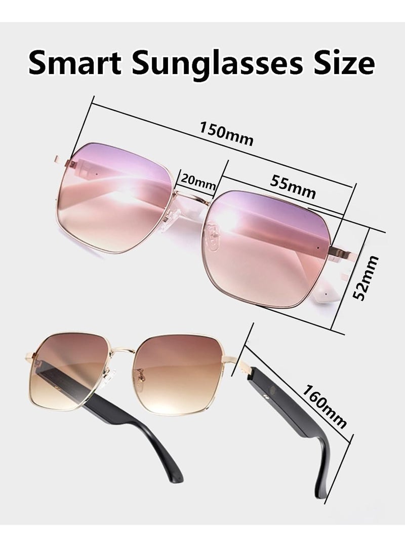 MZ02 Smart Bluetooth Glasses For Listening To Music And Talking On The Phone, Sunglasses That protect Against UV400 Ultraviolet Rays, Support 15-Minute Fast Charging(Brown) - Image 2