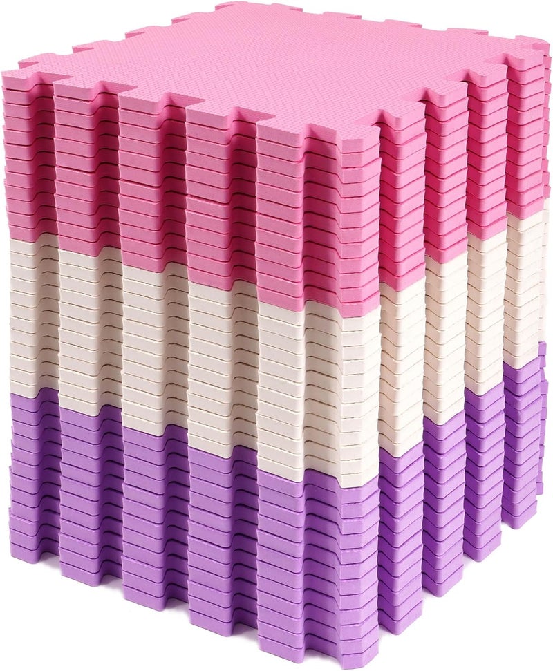 BalanceFrom Foam Floor Tiles for Kids - Non-Toxic Comfortable Baby Play Mat and Interlocking Foam Tiles for Crawling & Development, Soft Play Mat for Babies, 36 Tiles Cover 36 SQ SF - Image 1