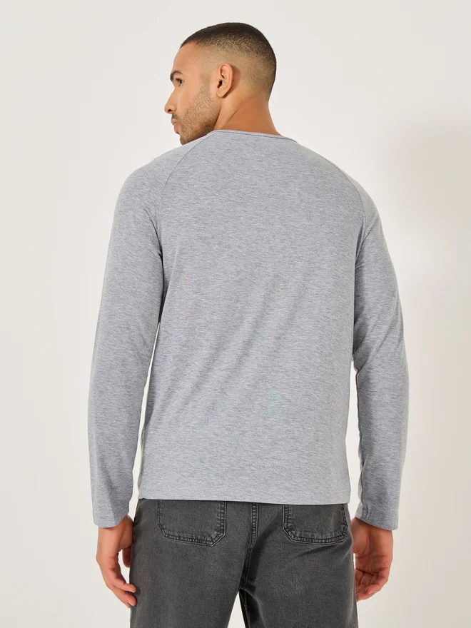 Take Two Take Two Solid Henley Neck Slim Fit T-Shirt