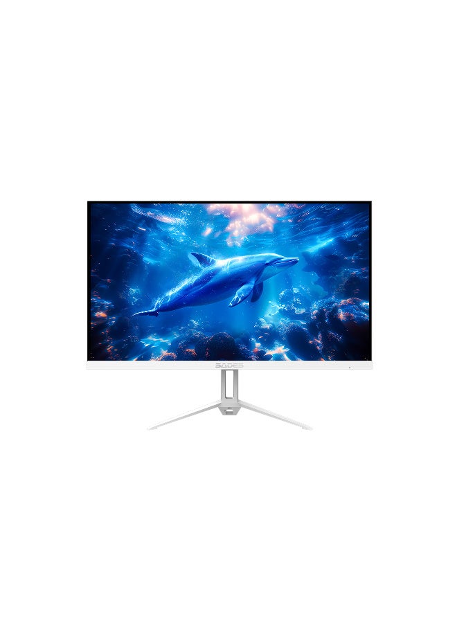 Sades RT-Dolphin 27" FHD Gaming Monitor | 240Hz, 1ms MPRT, HDR Support | 1920x1080 Resolution, Adaptive Sync | White - Image 1