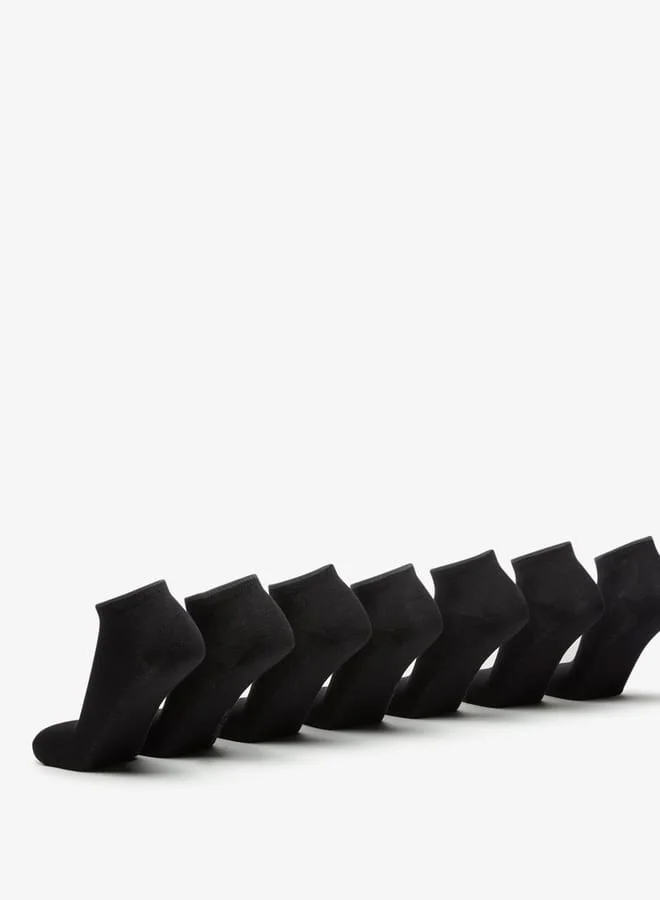 Lee Cooper Men's Solid Ankle Length Socks - Set of 7