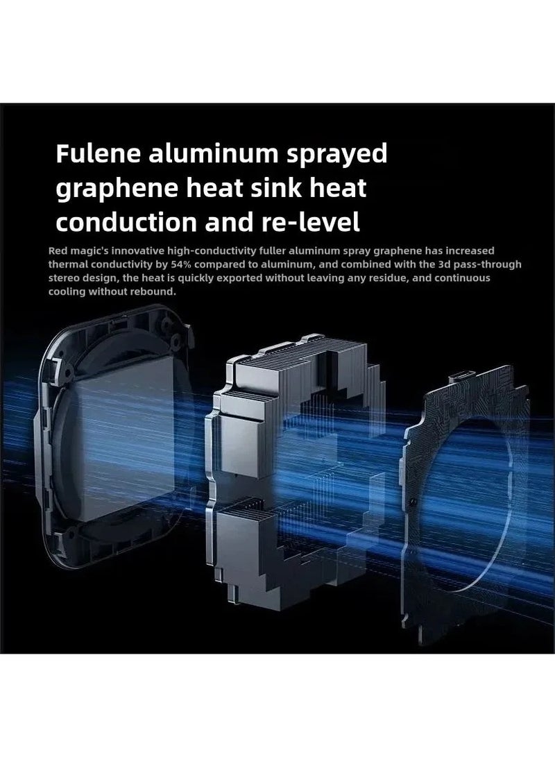 RedMagic 6PRO Liquid Cooler Magnetic Phone Cooler for Gaming/Live Streaming with 30W RGB Lighting Low Noise Design Semiconductor Cooling for Cooling Phone While Gaming Black - Image 4