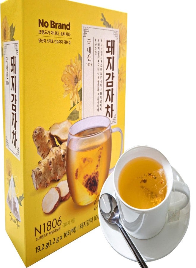 LENITH Korean Traditional Jerusalem Artichoke, Sunroot Tea for Drinkig 돼지감자차_0.67 oz (1.2g x 16 Teabags) - Image 1