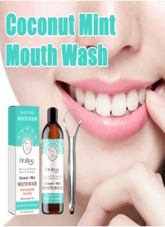 Oralhoe Mouthwash (100ml) with Coconut Oil and Peppermint Oil, with Tongue Scraper in Box - Natural, alcohol-free mouthwash for fresh breath, whitening teeth, healthier teeth and gums - pzsku/ZD017E49A993A9C1999A0Z/45/_/1719309720/bba2ce9e-7352-4f6a-abc8-c69488633f11