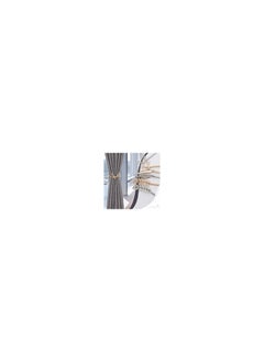 Spaceshoop Curtain Buckle1pc Metal Pearl Elk Leaves Curtain Clip Curtains Holders Buckle Clips Curtain Accessories Home Decor Decorations Tools Gold Double Leaf  - Image 2