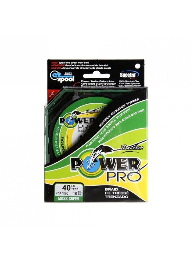 خط صيد مضفر من باور برو سبكترا، أخضر طحلبي، 150 ياردة/40 رطل