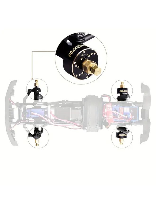 محولات محور العجلات من النحاس الأصفر اللون الذهبي أوزان المحور لسيارة TRX4m Traxxas 1 18 RC الزاحفة - Image 3