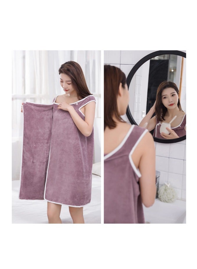 Wearable Coral Fleece Soft Absorbent Bath Skirt - Image 5