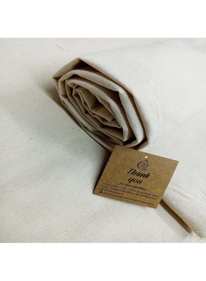 SRP Craft SRP Craft 100% Cotton Canvas 8 oz Drill Fabric uses to make Cushion Covers, Garments, Canvas & Art, etc. USES: Drill Fabric Cotton natural can be used for skirts, trousers, Boiler suits, bags, upholstery, draping, table cloths, displays ,Thick canvas fabric - Width 63 inch - 2 meter - Image 1
