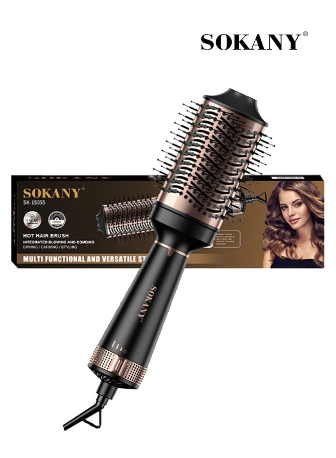 sokany Hair Dryer Brush,Hair Dryer and Styler,1260W Blow Dryer,Hot Air Brush Volumizer with Negative Ion,SK-15055,Black - Image 1