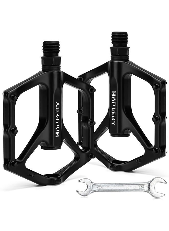 Hapleby Mountain Bike Pedals 3 Bearing Non-Slip Lightweight Bicycle Platform Pedals for BMX MTB 9/16" - Image 1