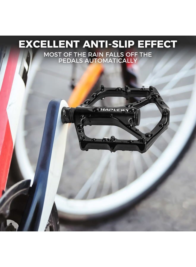 Hapleby Mountain Bike Pedals 3 Bearing Non-Slip Lightweight Bicycle Platform Pedals for BMX MTB 9/16" - Image 4