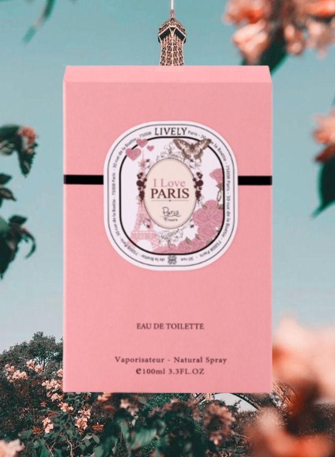 Lively 2 Pieces I Love Paris Perfume 100ml EDT - Image 3
