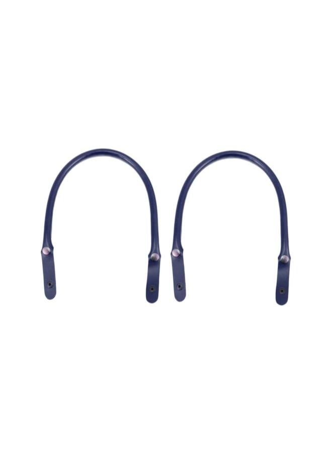 klarako 2PCS Leather Purse Handles PU Leather Purses Straps Shoulder Bag Strap Replacement Handles (Dark Blue)  - Image 1
