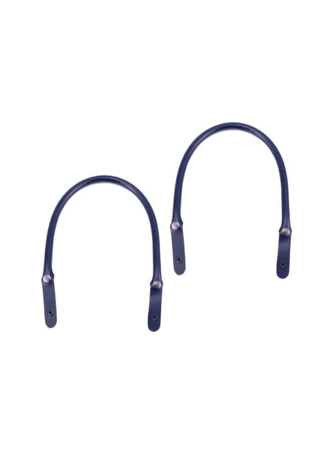 klarako 2PCS Leather Purse Handles PU Leather Purses Straps Shoulder Bag Strap Replacement Handles (Dark Blue)  - Image 3