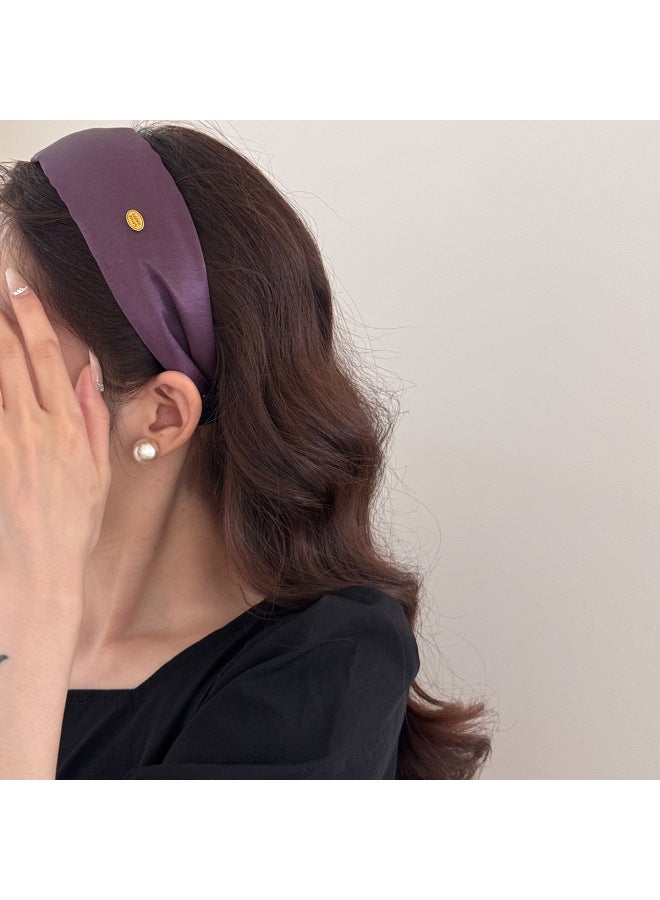 Retro High Skull Top Gold Standard Wide Version Headband For Women's Daily Wear, Fashionable Headband Temperament, Compression Headband Headwear - Image 3