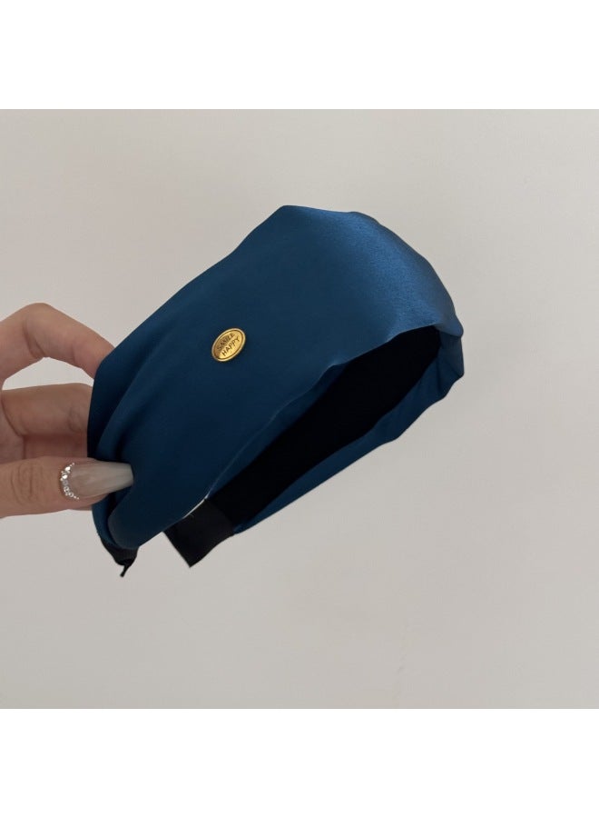 Retro High Skull Top Gold Standard Wide Version Headband For Women's Daily Wear, Fashionable Headband Temperament, Compression Headband Headwear - Image 1