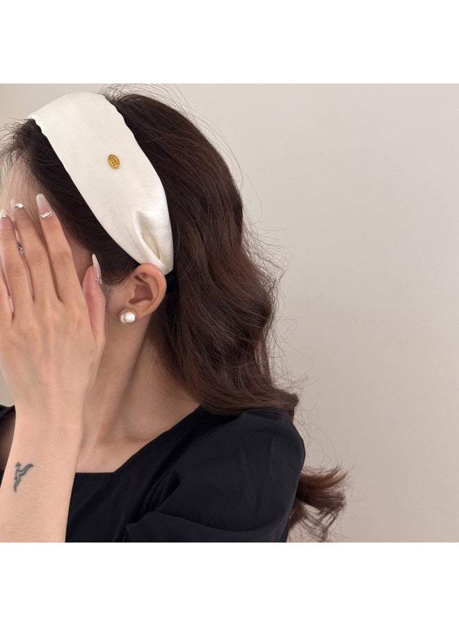 Retro High Skull Top Gold Standard Wide Version Headband For Women's Daily Wear, Fashionable Headband Temperament, Compression Headband Headwear - Image 4