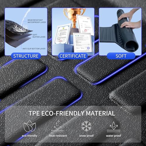 KELCSEECS Floor Mats & Cargo Liner for 2007 2008 2009 2010 2011 Honda CRV Car Mats Automotive Cargo Mat Floor Liners Trunk Mat CR-V All Weather Floor Mats Trunk Liner Accessories - Image 3