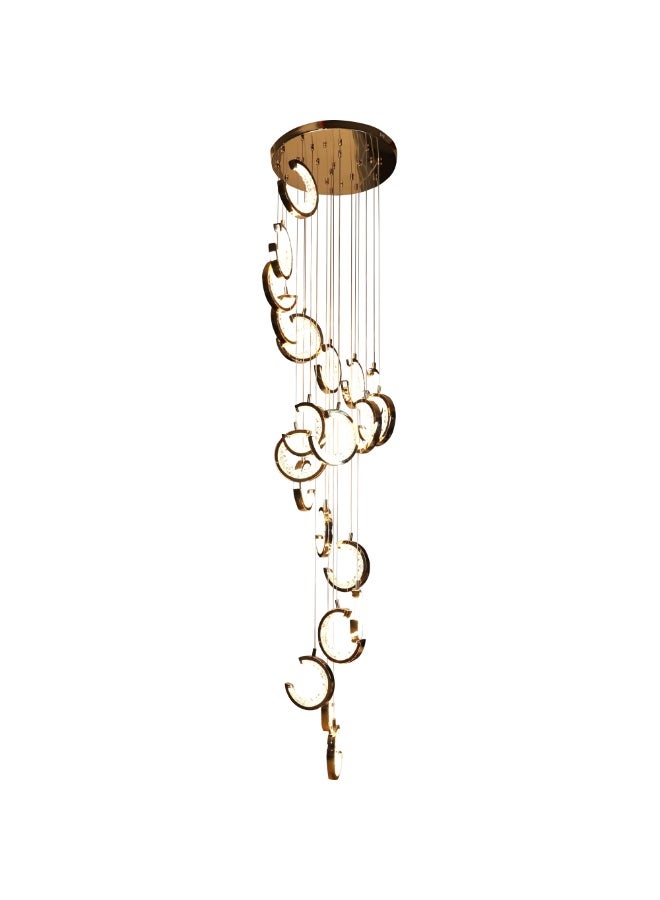 Hummer Modern Gold Chandelier – 3 Light Modes, 135W - Image 2