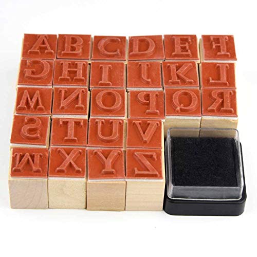 Miayon Wooden Rubber Stamps, Miayon 52Pcs Vintage Wood Letter Stamps Alphabet Stamps for Card Making DIY Craft Scrapbooking - Image 5