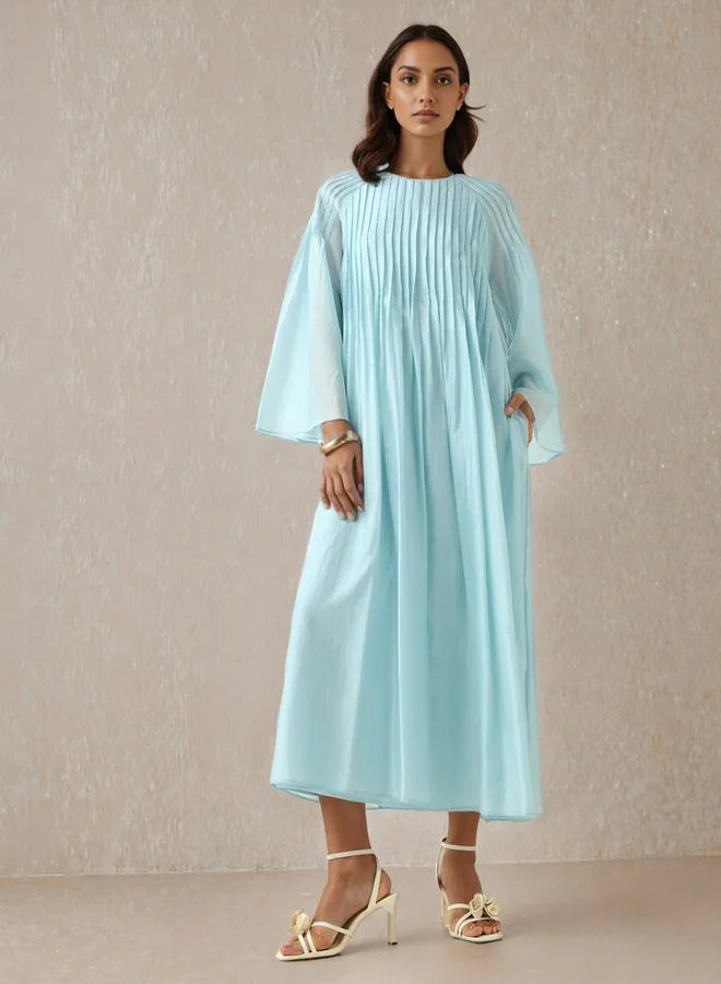 Iconic Iconic Pintuck Maxi Dress with Pocket