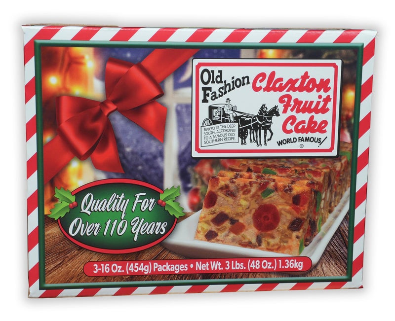 Claxton Fruit Cake - 3-16 Oz. Fruit Cakes - Individually Wrapped For Freshness - Image 1