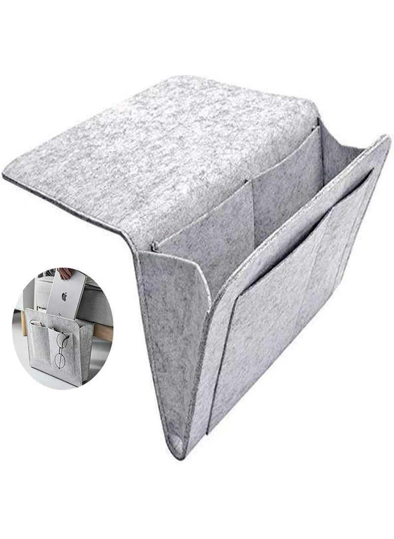 TCCO ENTERPRISE TCCO ENTERPRISE 5 Pockets Bedside Caddy Original Design Large Size 9x13 Laptop Holder 100 Handmade College Room Kids Bunk Bed Hospital Bed Night Hanging Storage Organizer for MagazineIpadTabletRemotes  - Image 1
