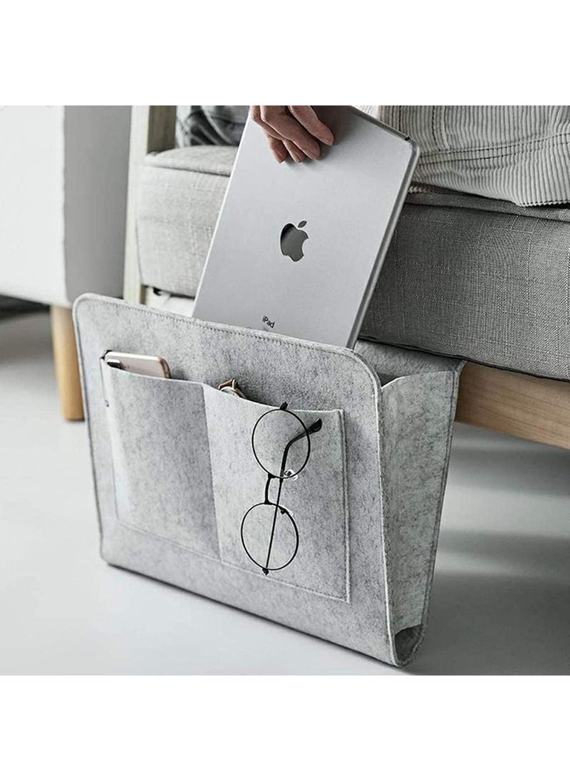 TCCO ENTERPRISE TCCO ENTERPRISE 5 Pockets Bedside Caddy Original Design Large Size 9x13 Laptop Holder 100 Handmade College Room Kids Bunk Bed Hospital Bed Night Hanging Storage Organizer for MagazineIpadTabletRemotes  - Image 3