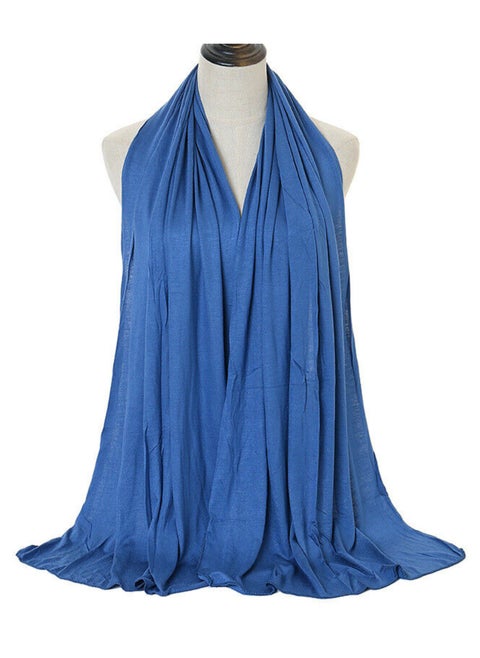 Stretch Scarf 65 X 165 Cm Denim Blue