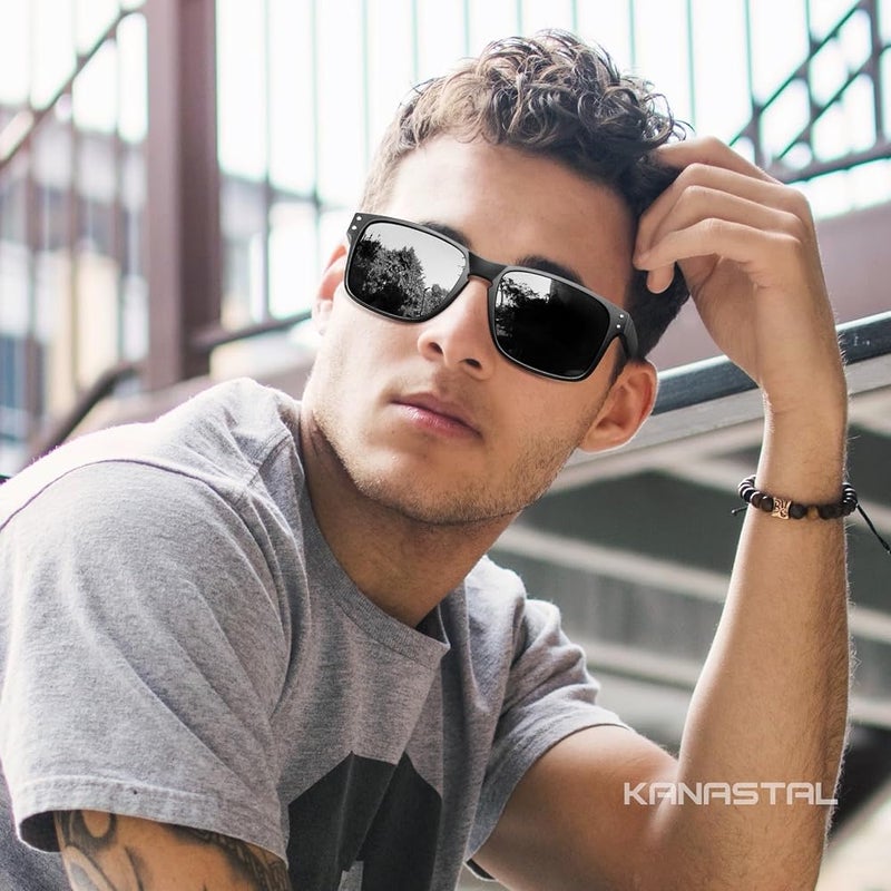 KANASTAL Polarized Sunglasses Men Women Square Sunglasses UV400 Fashion Fishing Sun Glasses Classic Trendy Shades - Image 2