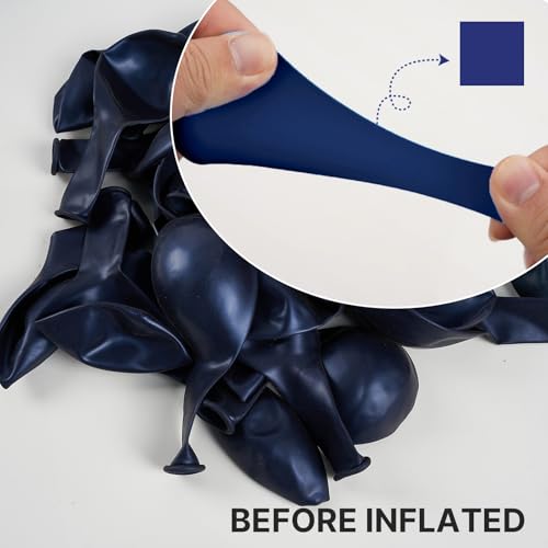 PartyWoo Navy Blue Balloons 120pcs Different Sizes of 18 12 10 5 Inch Dark Blue Balloon Arch Kit Garland for Graduation Wedding Sports Baby Shower Birthday Bachelorette Party Decorations BlueZ90 - Image 5