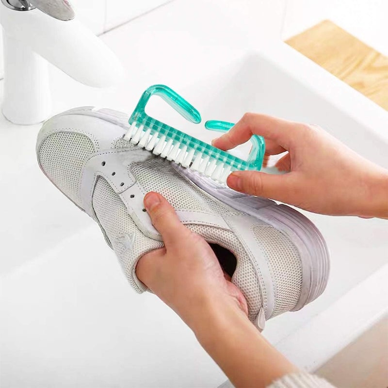 2 Pcs Handle Grip Nail Brush Fingernail Cleaner Pedicure Scrub Foot Brushes Cleaning Tool Kit (Multicolor)(2 pcs) - Image 5