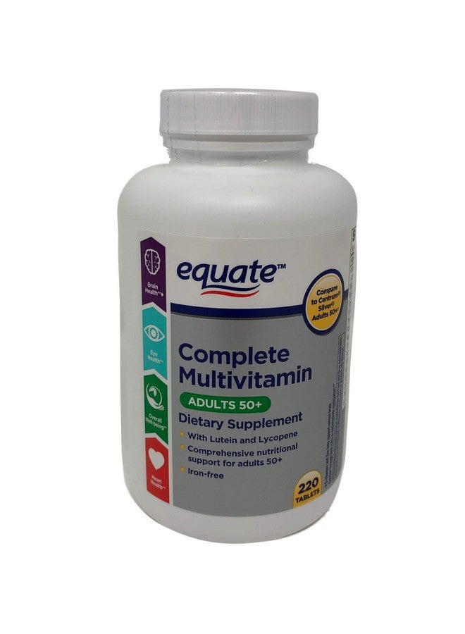 Equate أقراص فيتامينات متعددة متكاملة للبالغين من إيكويت مع الليكوبين، زجاجة تحتوي على 220 قرصاً - Image 1