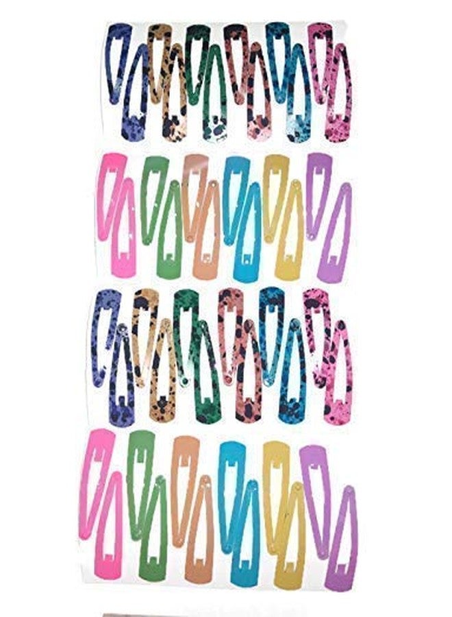 Vararo Multicolor Metal Triangular Tic Tac Hair Clips for Girls Toddlers Kids Women Accessories, Cute Design Hair Pins (Pack of 12) - Image 3