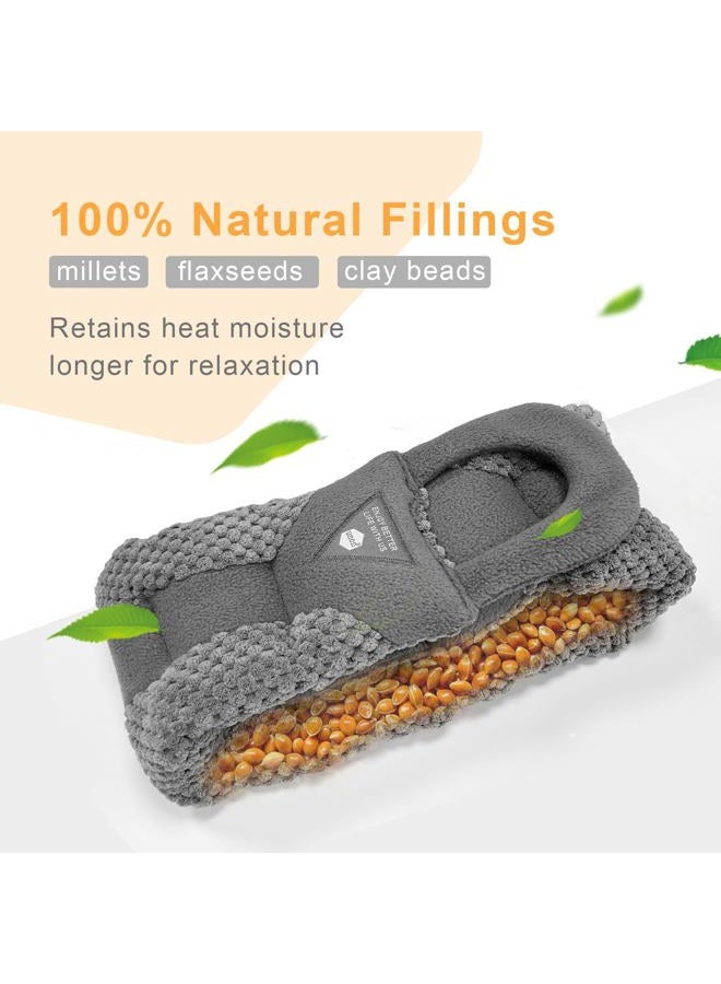 UNCN Long Heating pad for Neck and Shoulders Back 33 * 5.9" microwavable Large Moist Heat Pack Warm hot Compress Neck wrap Weighted Bag Massage Reusable Herbal Nature Calming Portable - Image 5
