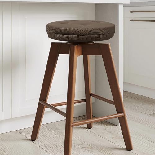 baibu Bar Stool Cushions, Super Breathable Round Bar Stool Cover Seat Cushion Brown 12" - One Cushion Only - Image 3