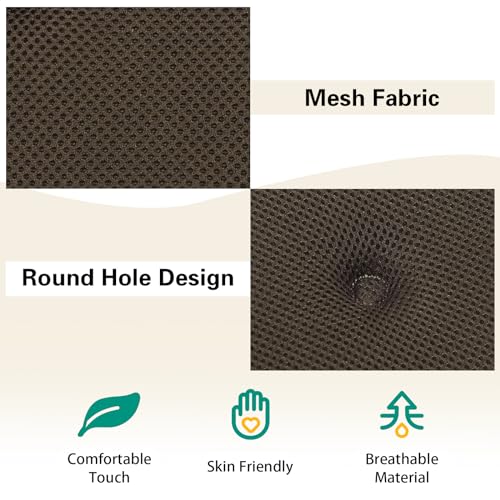 baibu Bar Stool Cushions, Super Breathable Round Bar Stool Cover Seat Cushion Brown 12" - One Cushion Only - Image 5