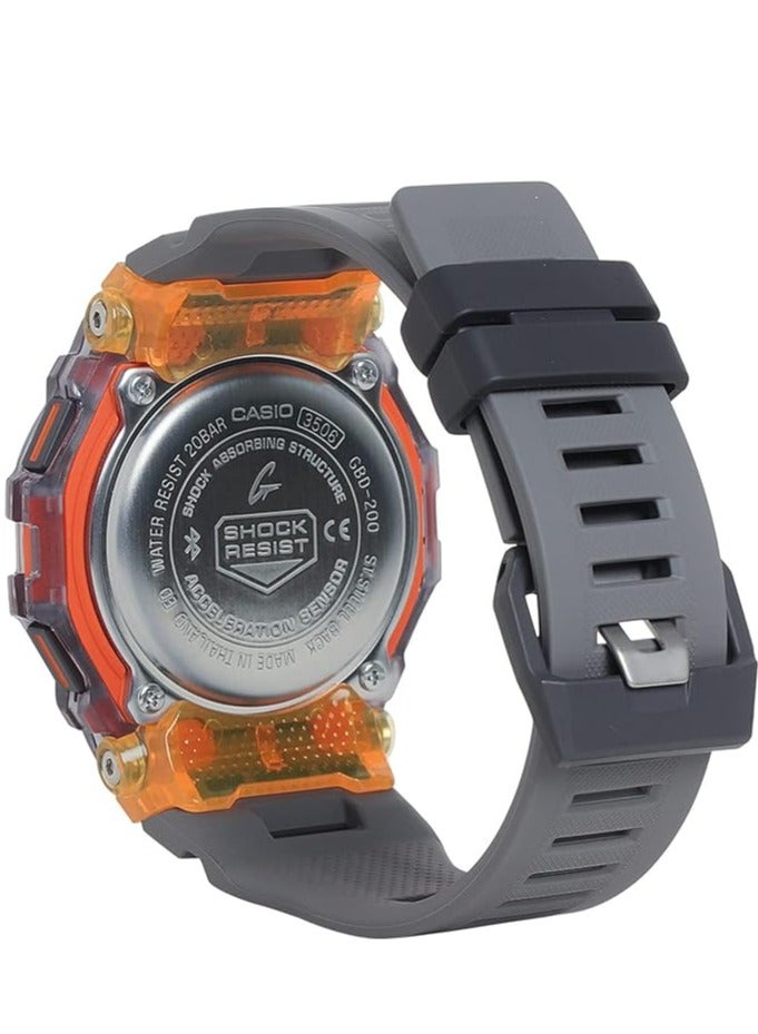 G-SHOCK Casio G-Shock GBD200SM-1A5 Men's Gray/Orange Digital Watch,  - Image 3
