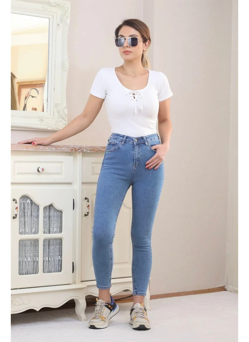 Ritnice Women's Blue Motto Skinny Jean