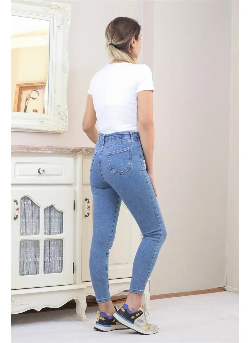 Ritnice Women's Blue Motto Skinny Jean