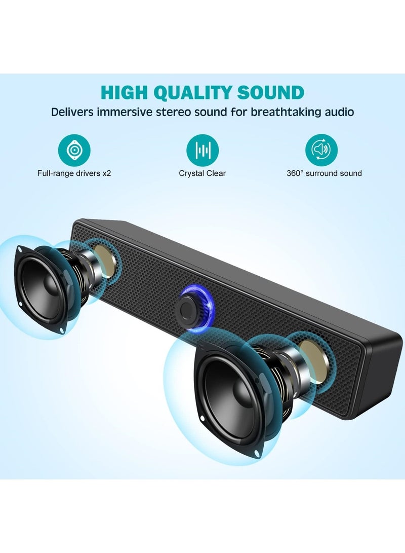 CHU DAI Speakers Usb-Powered Wired Bluetooth Stereo Desktop Speakers For Laptops Tablets  - Image 3