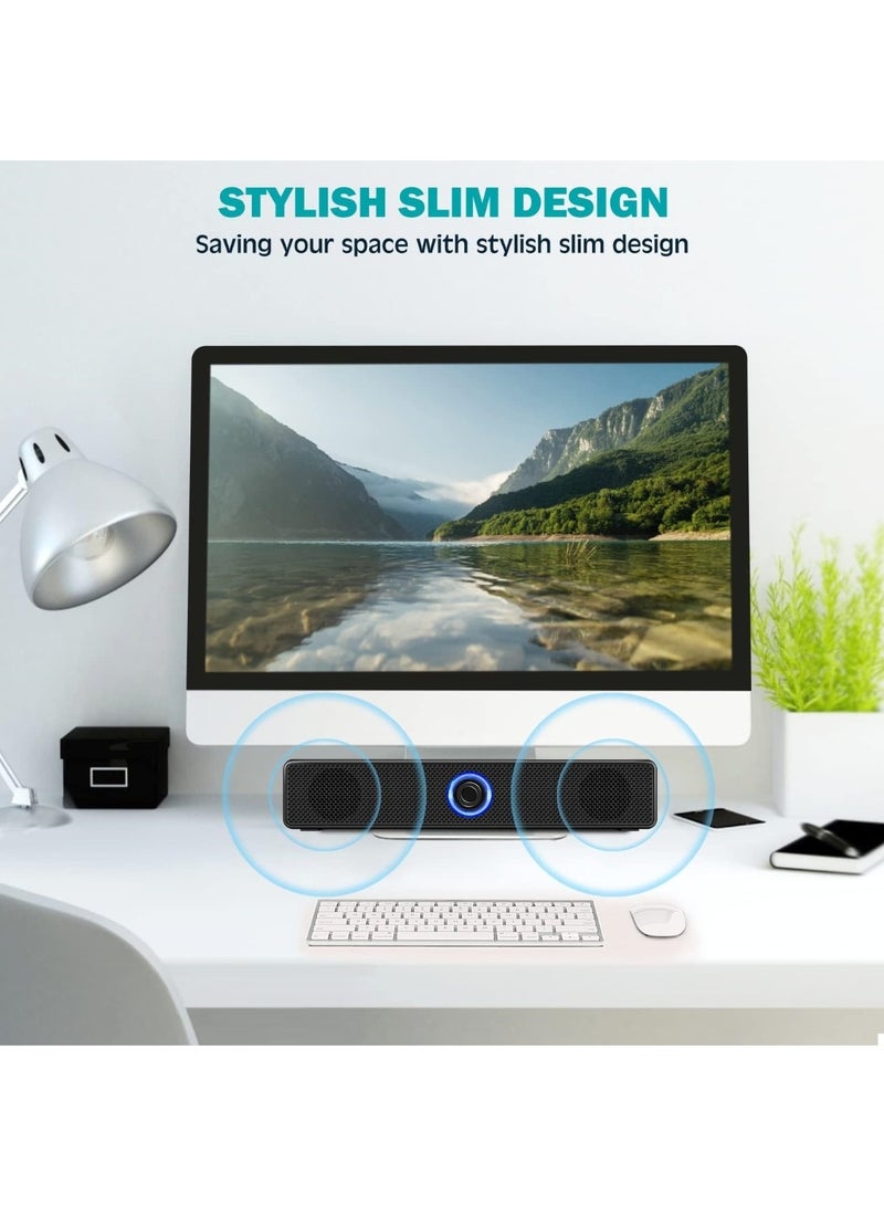 Speakers Usb-Powered Wired Bluetooth Stereo Desktop Speakers For Laptops Tablets