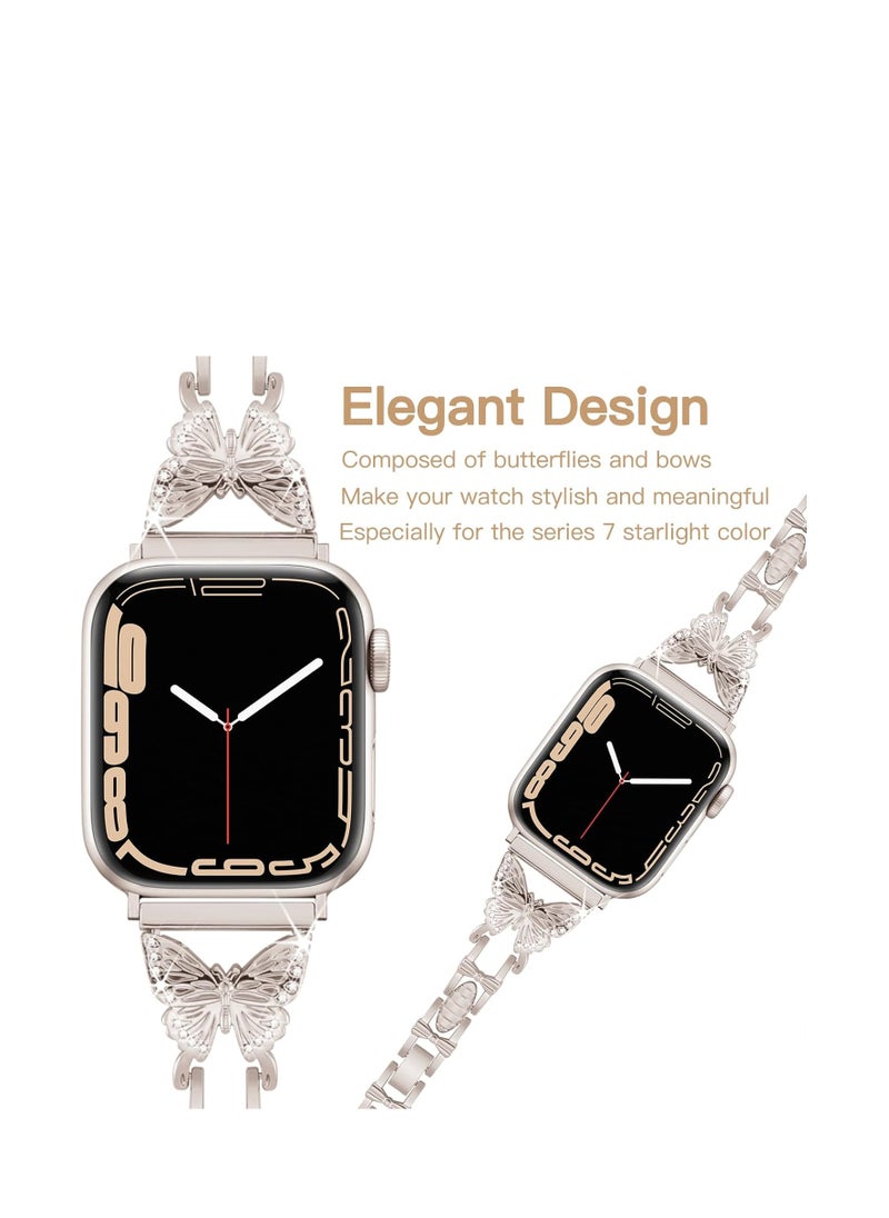 Generic - Metal Band for Apple Watch 42mm 44mm 45mm 49mm Compatible with Apple Watch Series 8 SE 7 6 5 4 3 2 1 - Image 1