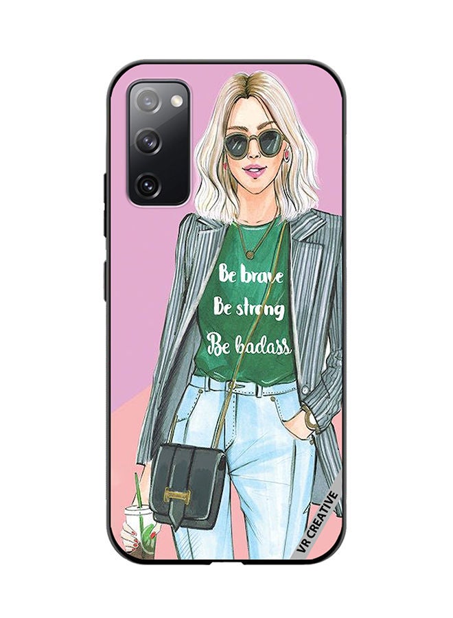 VR CREATIVE Protective Case Cover For Samsung Galaxy S20 FE 5G Be Brave Be Strong Design Multicolour - Image 1
