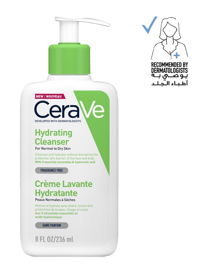 CeraVe Moisturising Cream For Dry Skin - 177ml + Hydrating Cleanser For Normal To Dry Skin With Hyaluronic Acid 236ml - Image 3