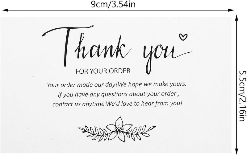 Thank You Cards for Small Business 100pcs White Thank You Notes with Envelopes for Shopping Customer Appreciation for Occasions - Image 2