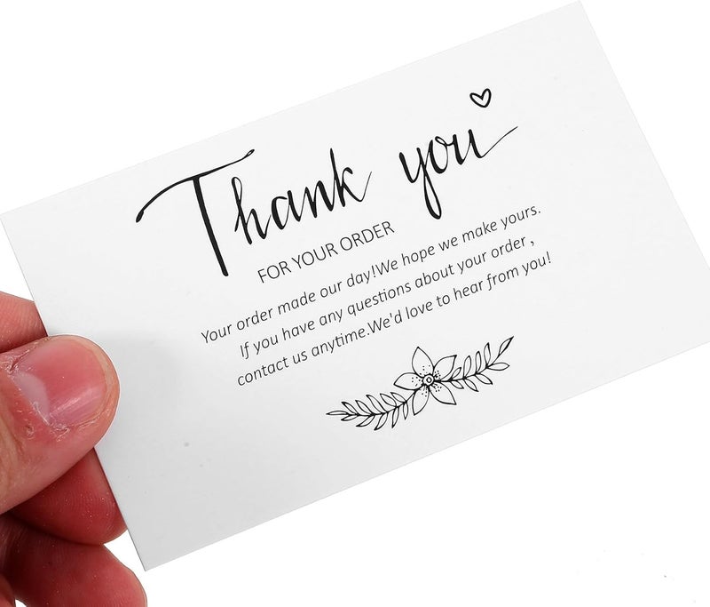 Thank You Cards for Small Business 100pcs White Thank You Notes with Envelopes for Shopping Customer Appreciation for Occasions - Image 4